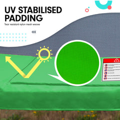 Kahuna 8ft x 11ft Rectangular Trampoline Rainbow Free Safety Net Spring Pad Cover Mat Ladder