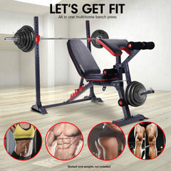 Powertrain Adjustable Weight Bench Home Gym Bench Press - 301-SA_Rural