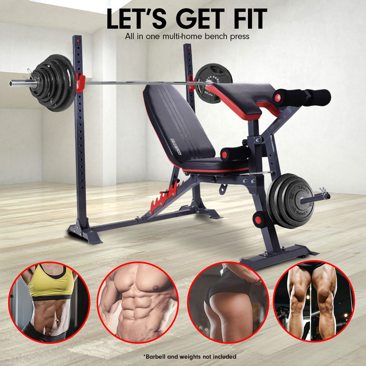 Powertrain Adjustable Weight Bench Home Gym Bench Press - 301-WA_Rural