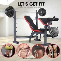 Powertrain Adjustable Weight Bench Home Gym Bench Press - 302-NT_Rural