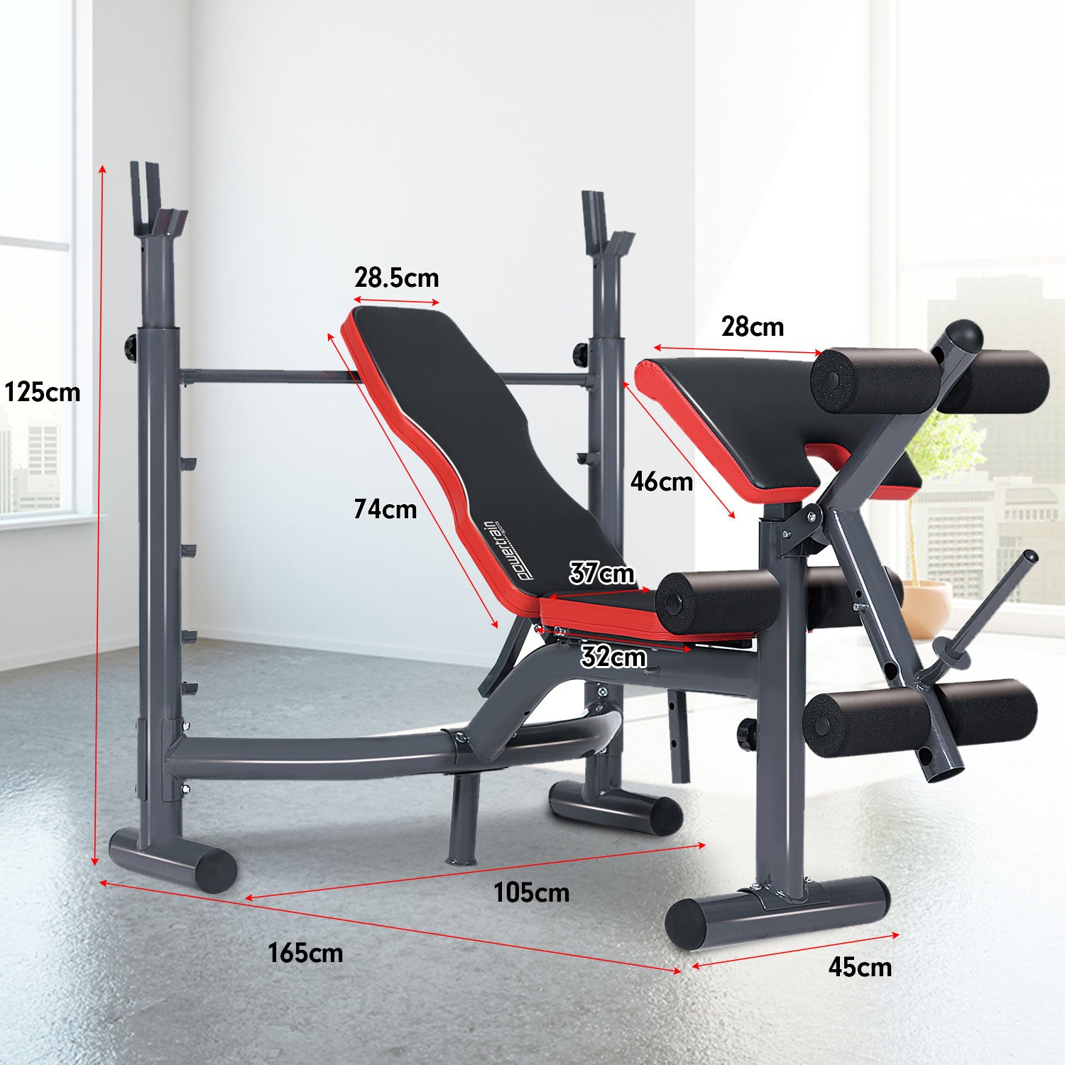 Powertrain Adjustable Weight Bench Home Gym Bench Press - 302-NSW_Metro