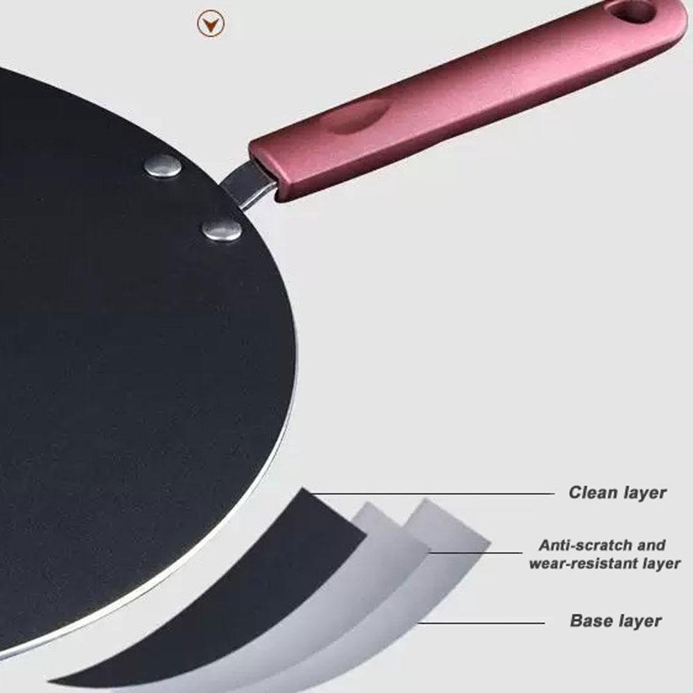 32cm Nonstick Frying Indian Tava Dosa Chapati Pan Flat Skillet Griddle Pan-SA_Metro