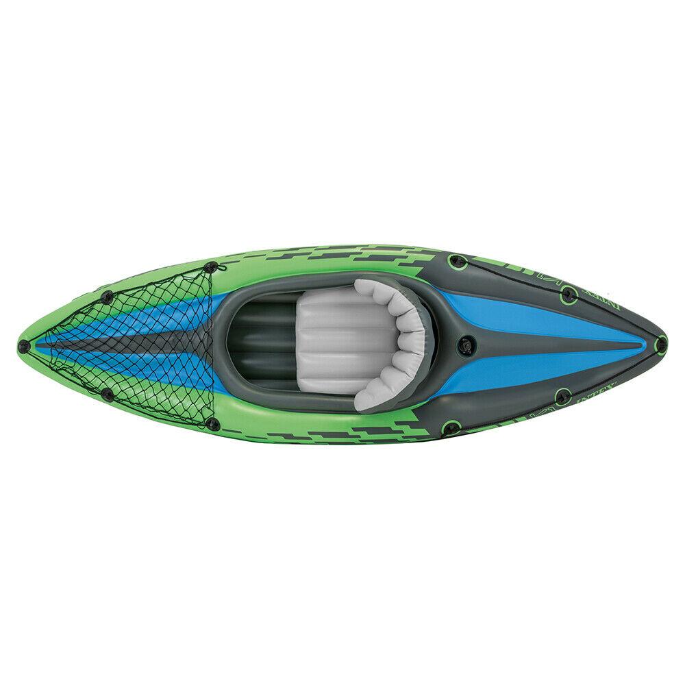 Intex Sports Challenger K1 Inflatable Kayak 1 Seat Floating Boat Oars River Lake 68305NP-QLD_Rural