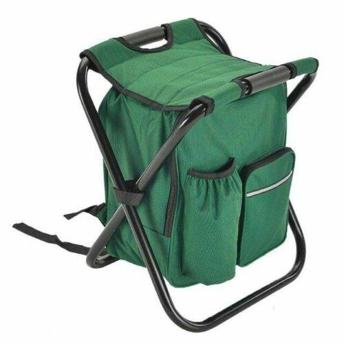 Portable Folding Backpack Chair Camping Stool Cooler Bag Rucksack Beach Fishing 150kg load Green-NT_Rural