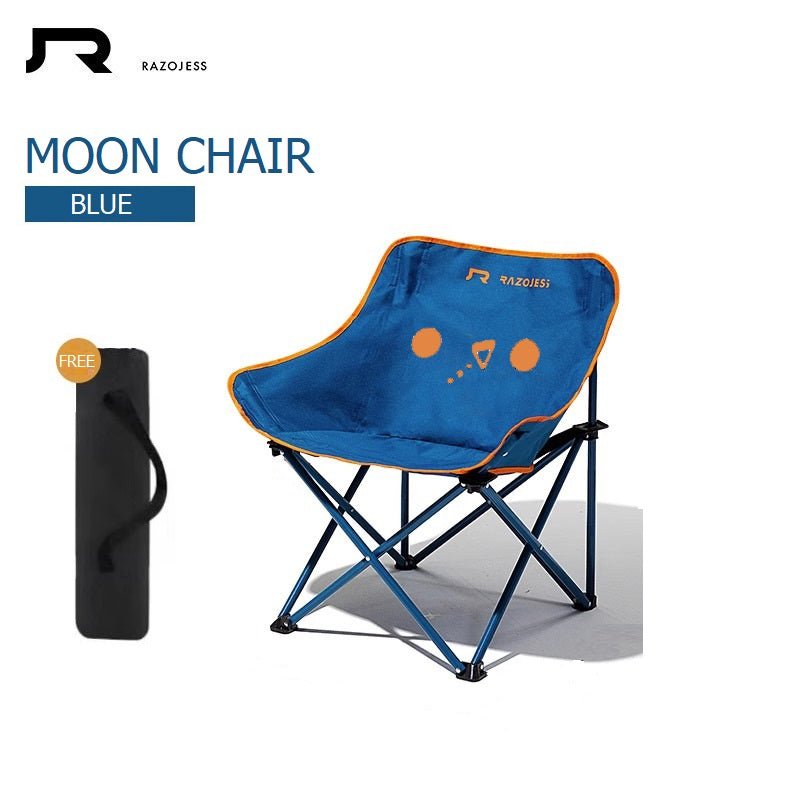 RAZOJESS Moon Chair for Outdoor Camping Fishing Picnic Blue-ACT