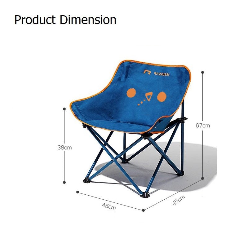 RAZOJESS Moon Chair for Outdoor Camping Fishing Picnic Blue-QLD_Rural