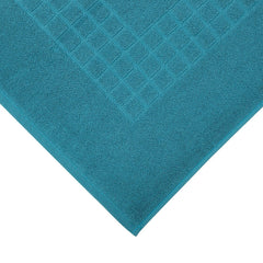 Microfiber Soft Non Slip Bath Mat Check Design (Petrol)