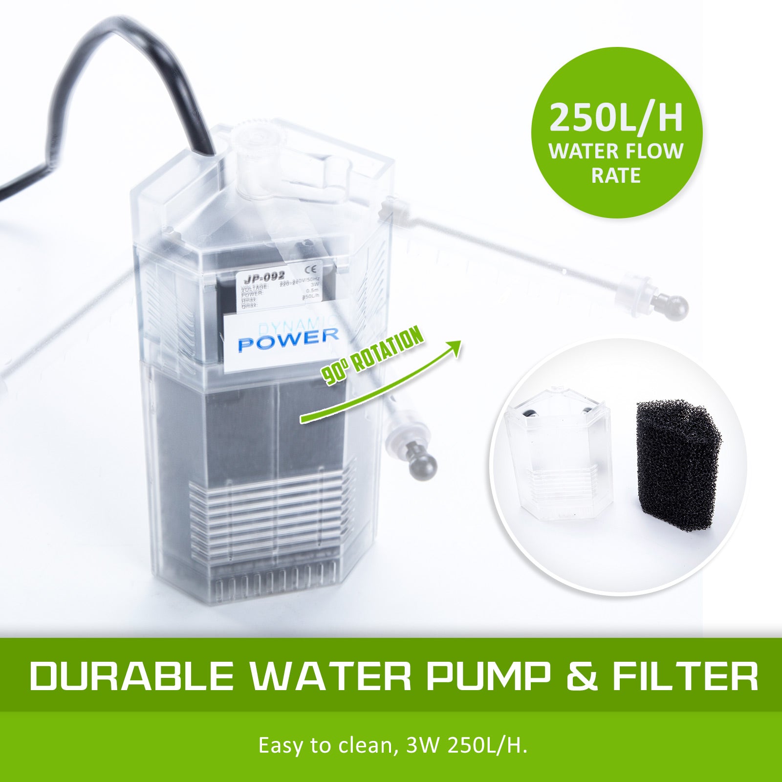 Aquarium Starfire Glass Fish Tank Set Filter Pump 16L-ACT