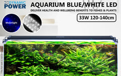 33W Aquarium Blue White LED Light for Tank 120-140cm-WA_Metro