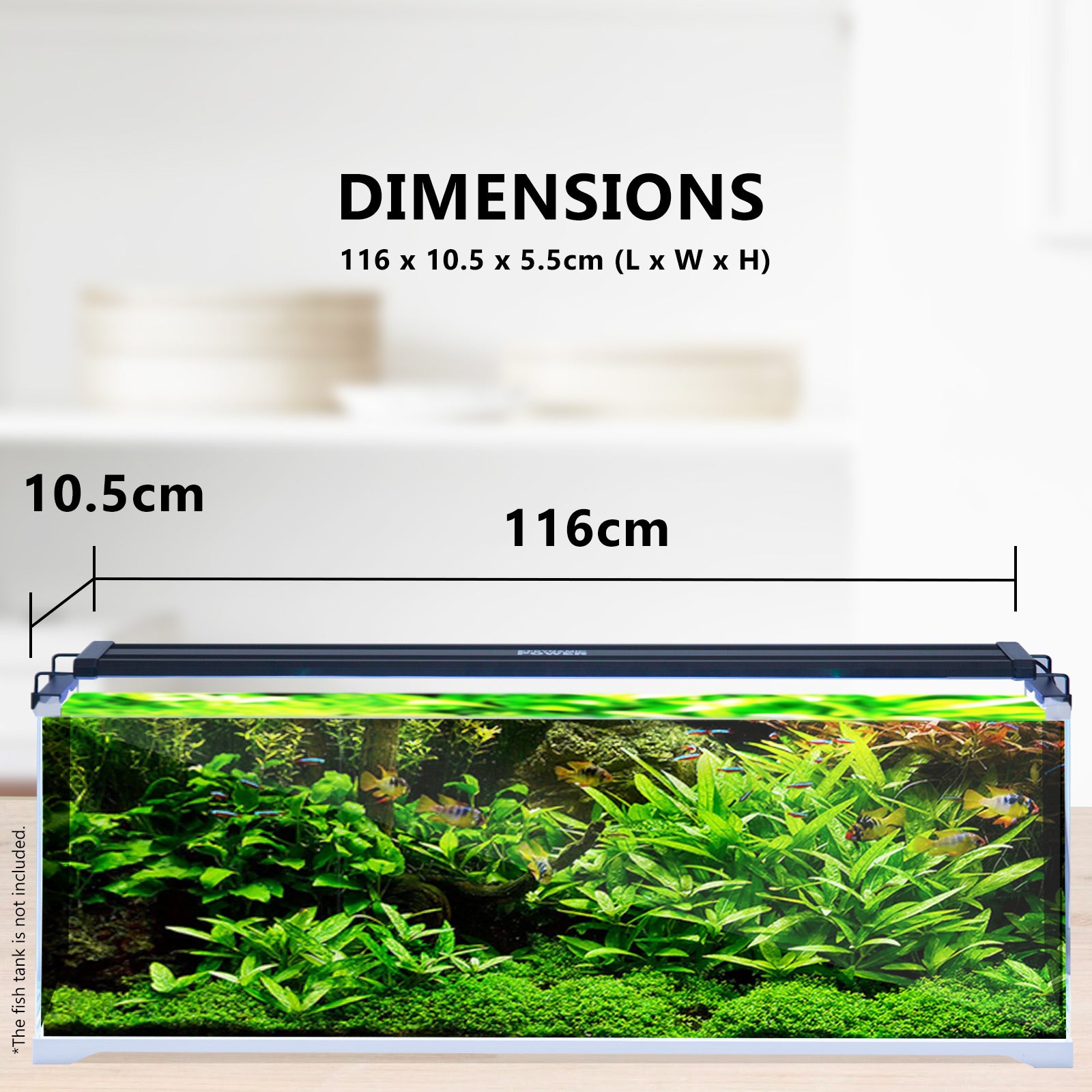 33W Aquarium Blue White LED Light for Tank 120-140cm-WA_Rural