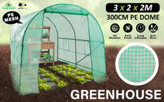 Greenhouse Walk-In Shed 3x2x2M PE Dome Tunnel Polytunnel-SA_Metro