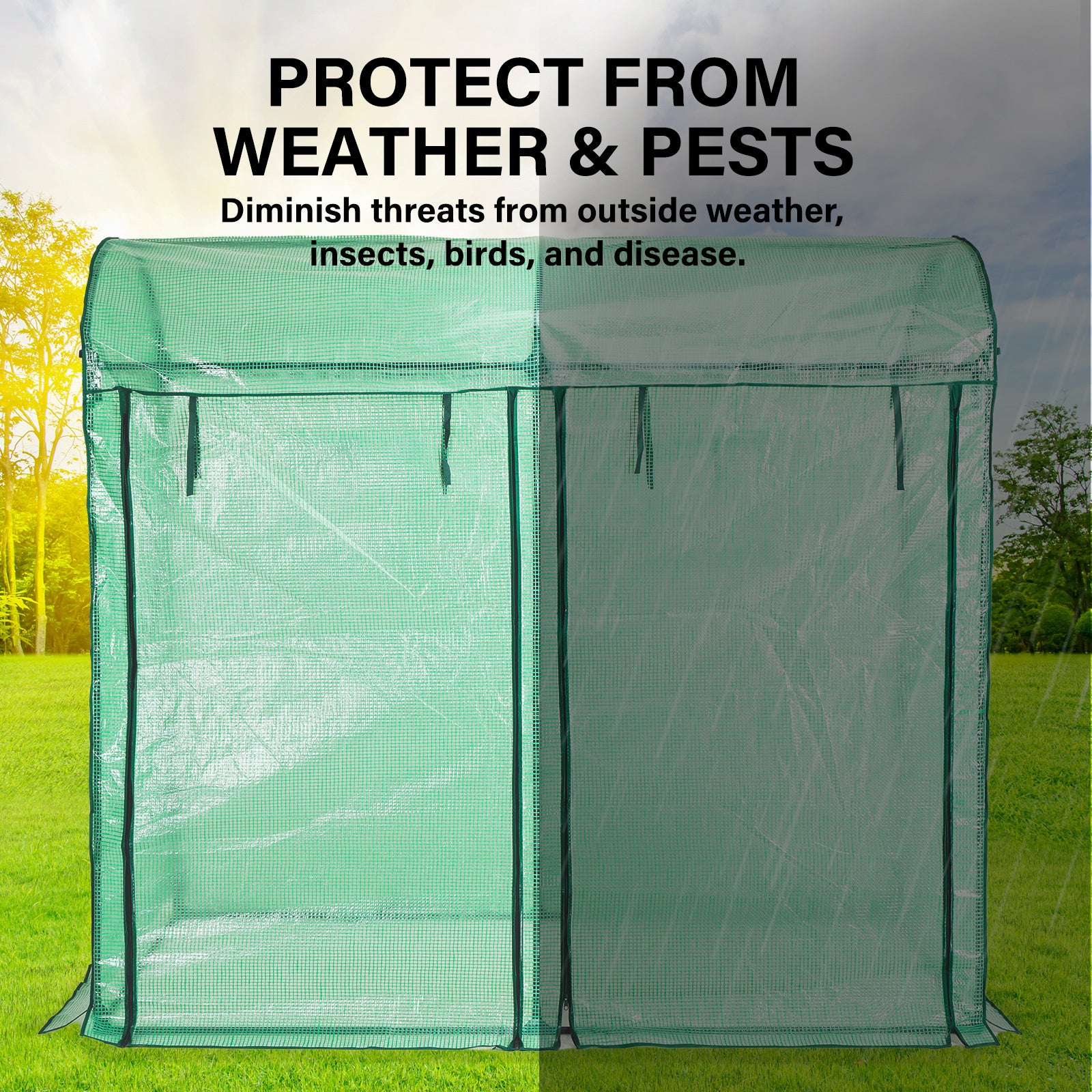 Garden Greenhouse Shed PE Cover Only 200cm Dome-ACT