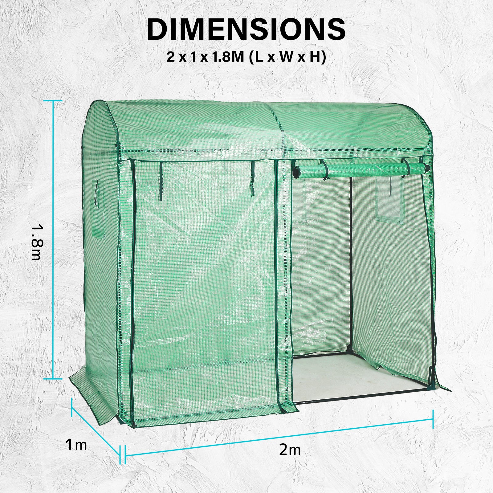 Garden Greenhouse Shed PE Cover Only 200cm Dome-NT_Metro