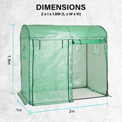 Garden Greenhouse Shed PE Cover Only 200cm Dome-NSW_Metro