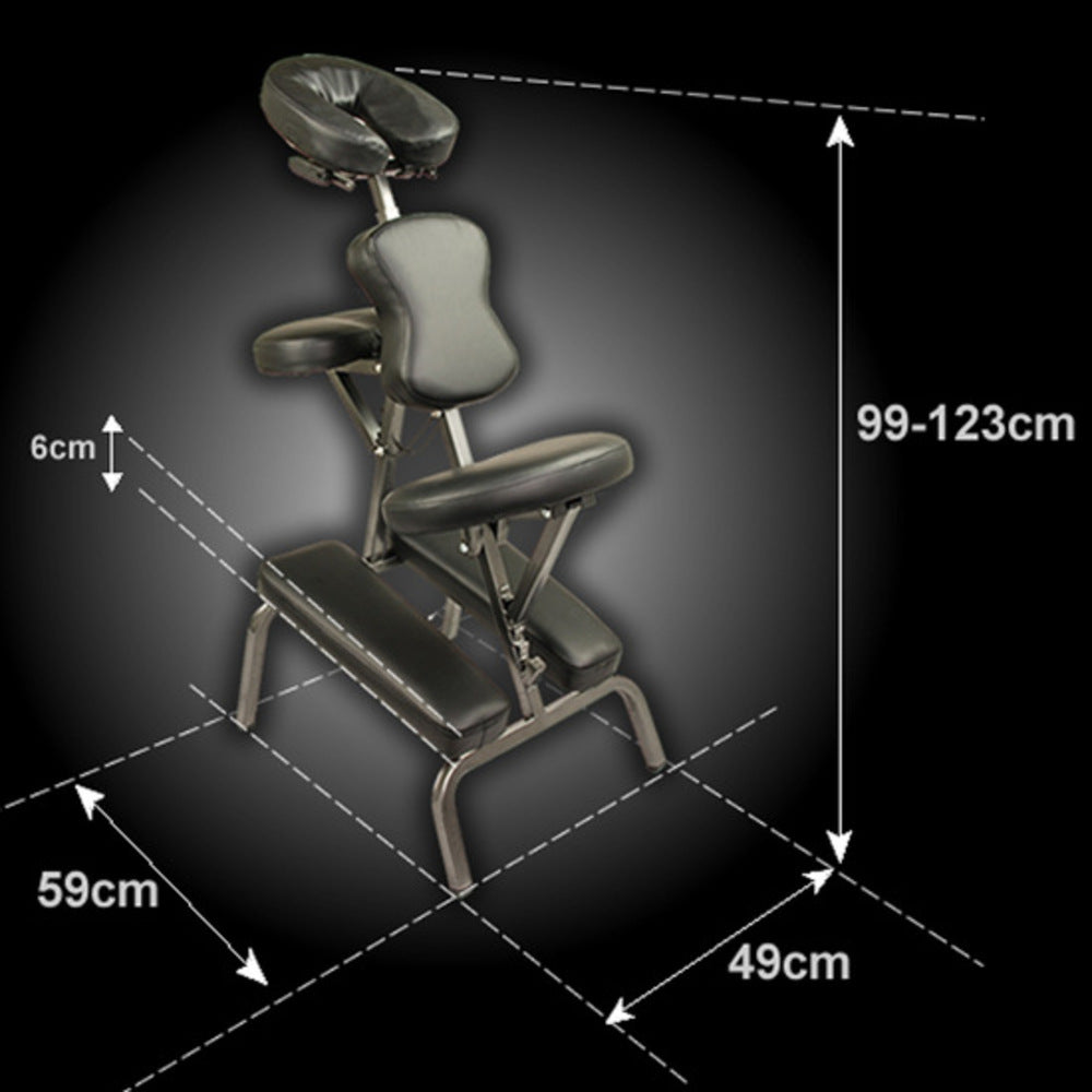 Aluminium Portable Beauty Massage Foldable Chair Table BLACK-ACT