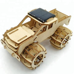 Model car 3D Ply Wood puzzle- Build and Paint your own 4 x 4 Truck Car craft kit with MOTOR (solar or battery)-WA_Metro