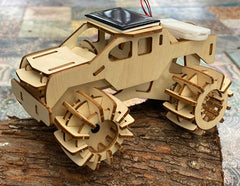 Model car 3D Ply Wood puzzle- Build and Paint your own 4 x 4 Truck Car craft kit with MOTOR (solar or battery)-WA_Metro