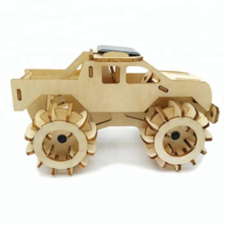 Model car 3D Ply Wood puzzle- Build and Paint your own 4 x 4 Truck Car craft kit with MOTOR (solar or battery)-VIC_Rural