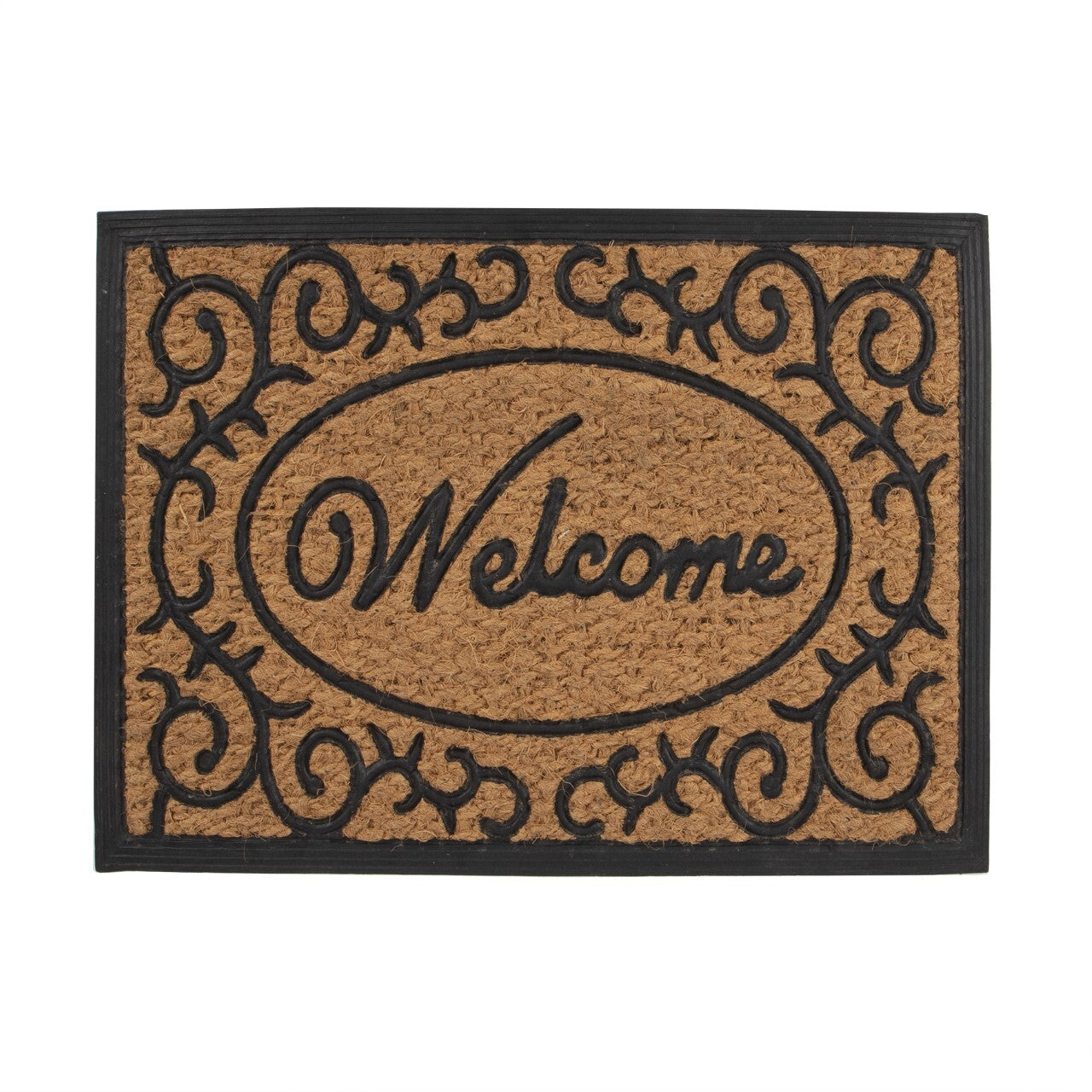 YES4HOMES 2 x Doormat for Front Door Entryway Outdoor Mat Coir Rubber Welcome-QLD_Rural