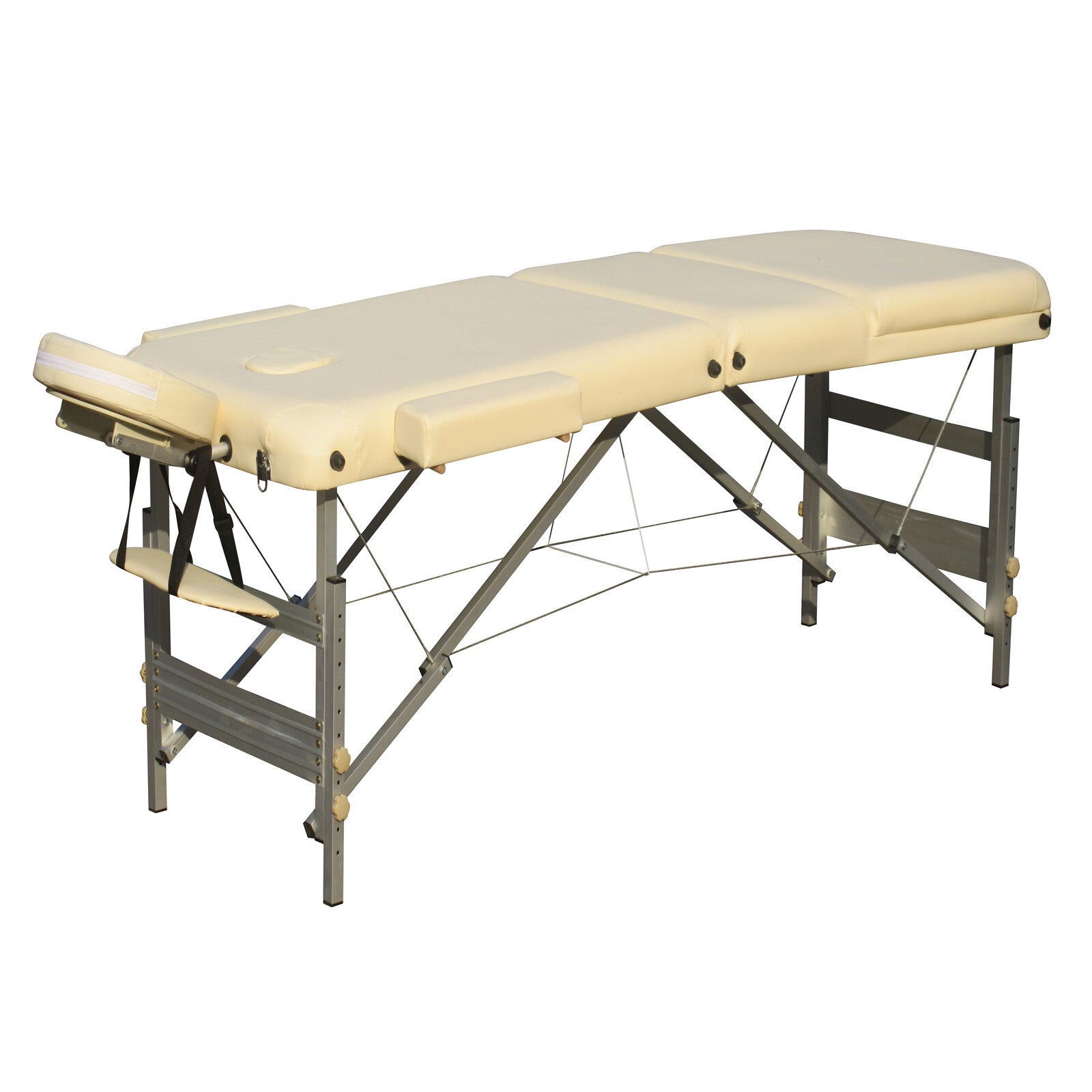 YES4HOMES 3 Fold Portable Aluminium Massage Table Massage Bed Beauty Therapy Beige-QLD_Rural