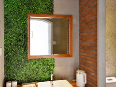 YES4HOMES 4 x Artificial Plant Wall Grass Panels Vertical Garden Tile Fence 50X50CM Green-TAS_Metro