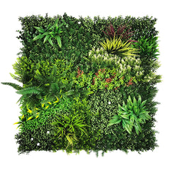 YES4HOMES 5 SQM Artificial Plant Wall D̩cor Grass Panels Vertical Garden Tile Fence 1X1M Green-ACT