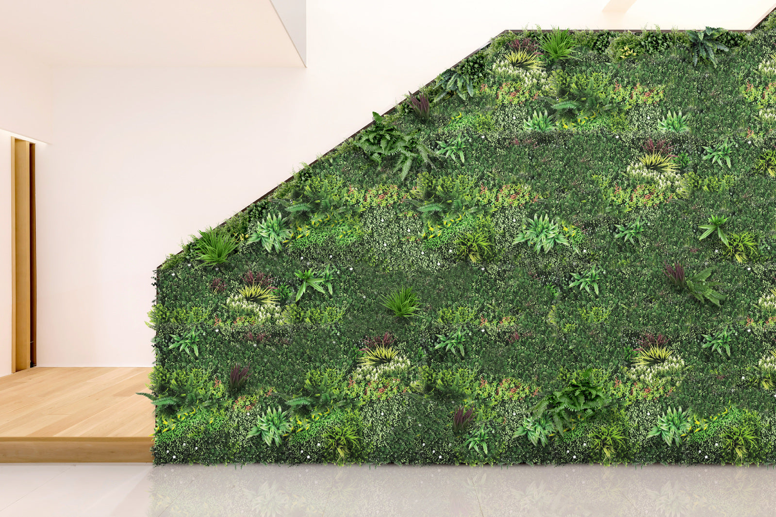 YES4HOMES 5 SQM Artificial Plant Wall D̩cor Grass Panels Vertical Garden Tile Fence 1X1M Green-ACT