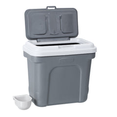 30L Pet Dogs Puppy Food Storage Storer Container w/ Scoop Grey-QLD_Rural