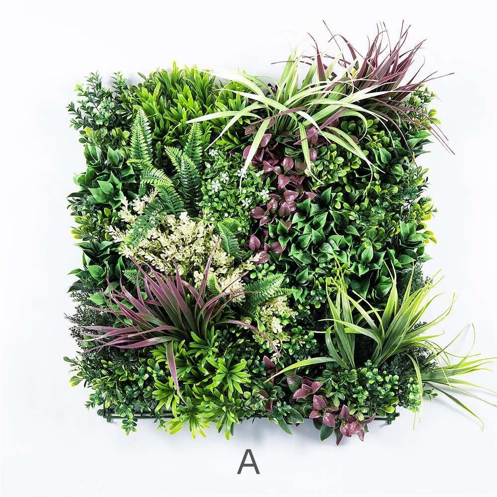 YES4HOMES 3 Artificial Plant Wall Grass Panels Vertical Garden Foliage Tile Fence 50X50 CM-TAS_Metro