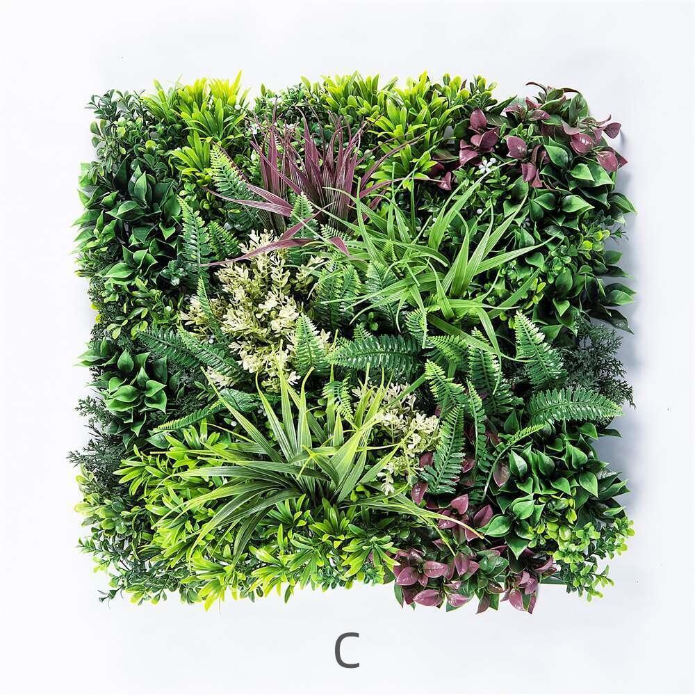 YES4HOMES 3 Artificial Plant Wall Grass Panels Vertical Garden Foliage Tile Fence 50X50 CM-TAS_Metro