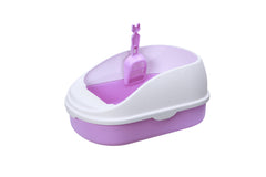 YES4PETS Medium Portable Cat Toilet Litter Box Tray with Scoop Purple