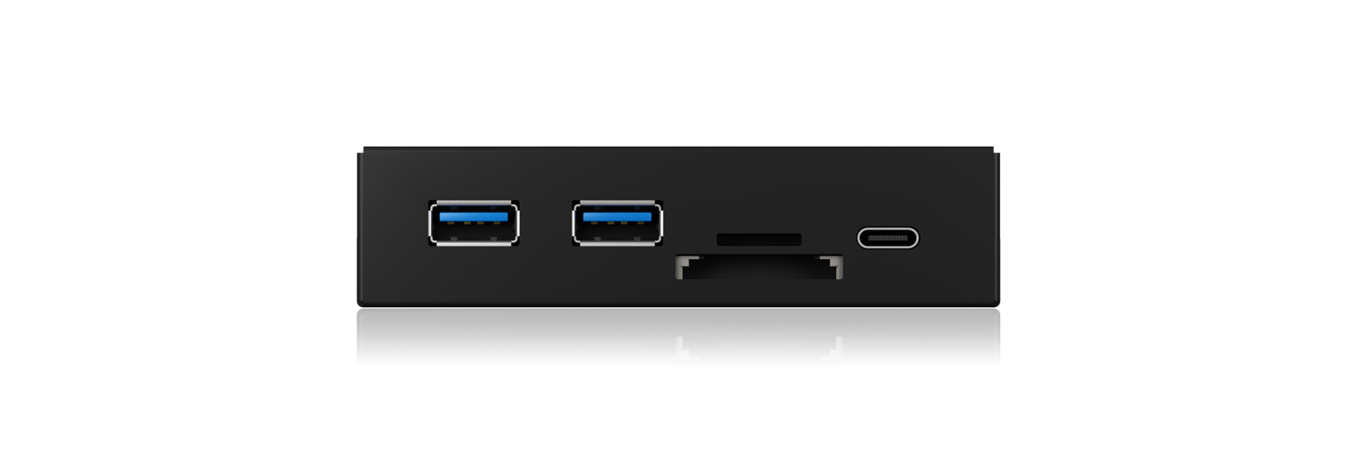 ICY BOX IB-HUB1417-i3 Frontpanel with USB 3.0 Type-C and Type-A hub with card reader