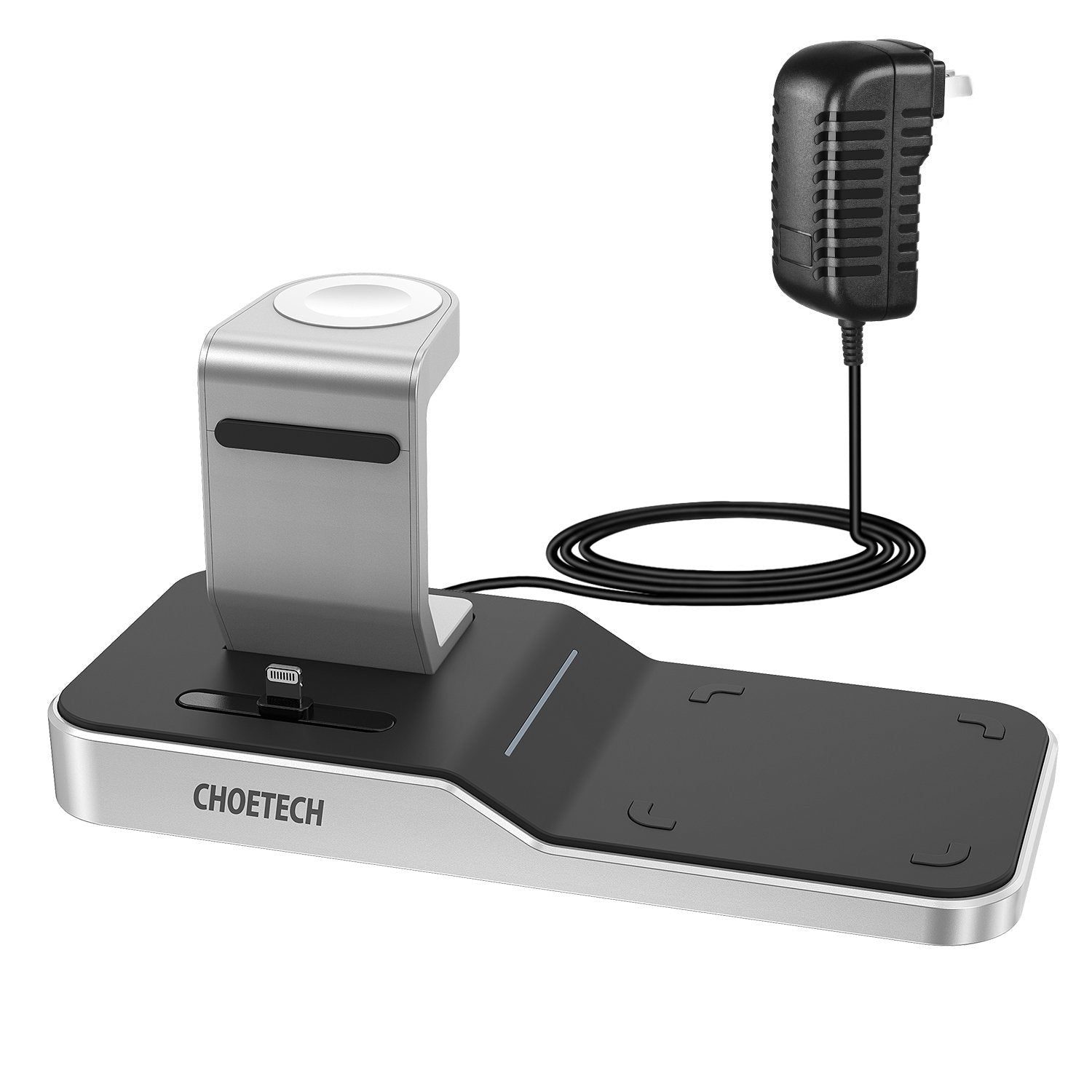 CHOETECH T316 4-in-1 Wireless Charging Station for iPhone/Apple Watch/iPod and all Qi Wireless Cell phones