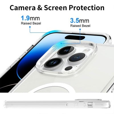 Ultimake Shockproof Transparent Magsafe Cover Case for iPhone 15 Pro Max (Transparent)