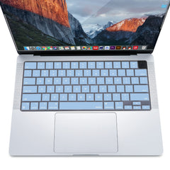 Keyboard Cover Skin For MacBook Air Pro 13 13.6 14 15.3 16 A2442 A2779 A2485 A2780 A2681 A2941 M1 M2 2021 to 2023 Sky Blue