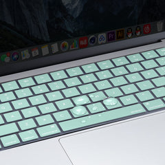 Keyboard Cover Skin For MacBook Air Pro 13 13.6 14 15.3 16 A2442 A2779 A2485 A2780 A2681 A2941 M1 M2 2021 to 2023 Mint Green