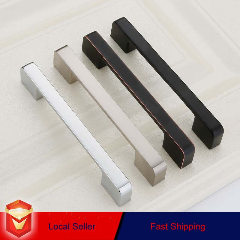 Zinc Kitchen Cabinet Handles Drawer Bar Handle Pull black color hole to hole size 224mm