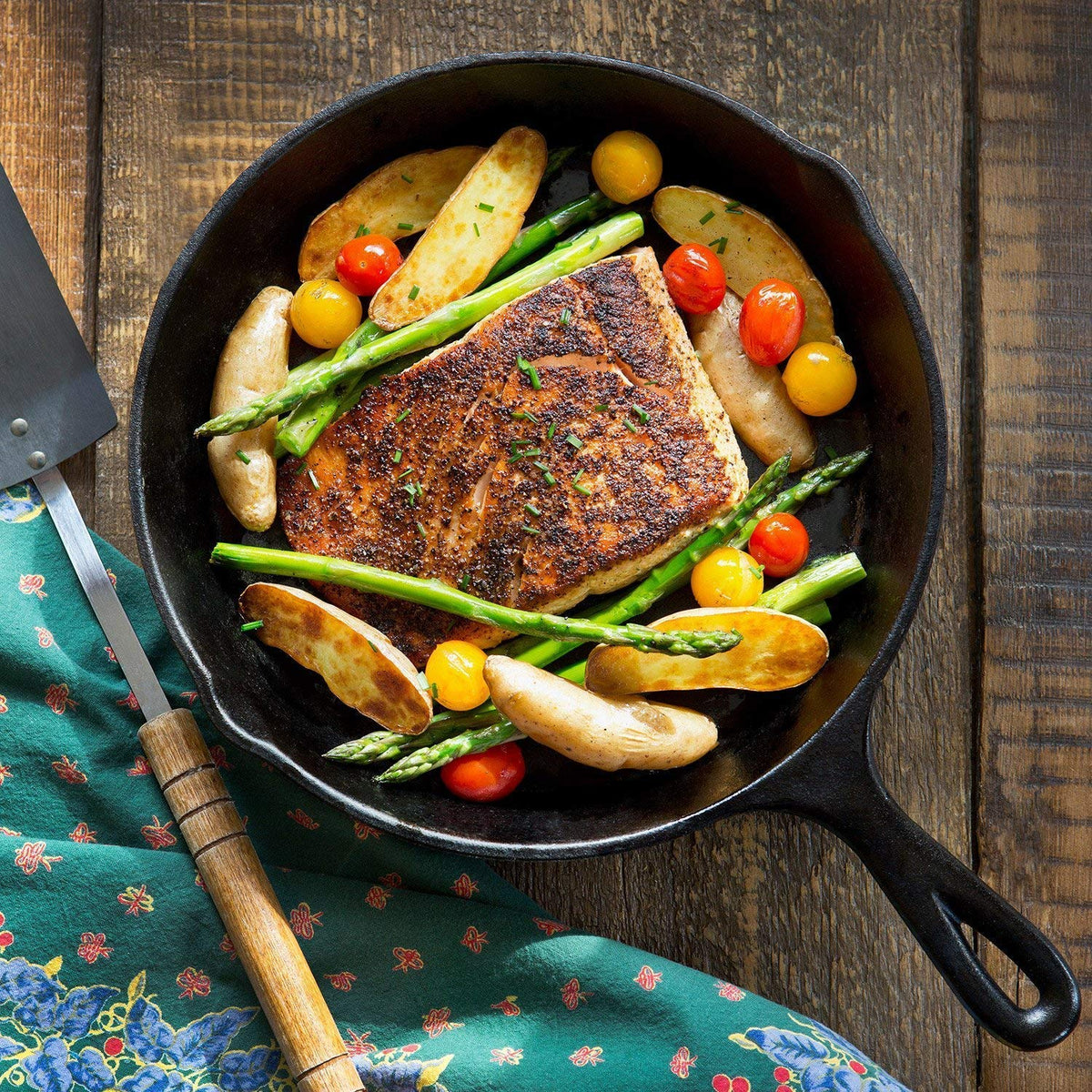 Cast Iron Skillet Cookware 3-Piece Set Chef Quality Pre-Seasoned Pan 10" 8" 6" Pans-NSW_Rural