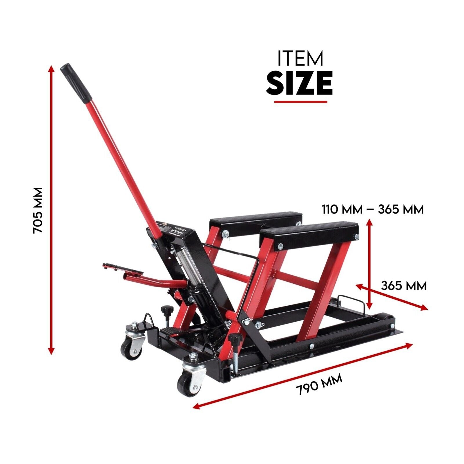 Motorcycle 680kg Bike Lift Stand Jack Hoist Atv Hydraulic Super Low Profile-QLD_Metro