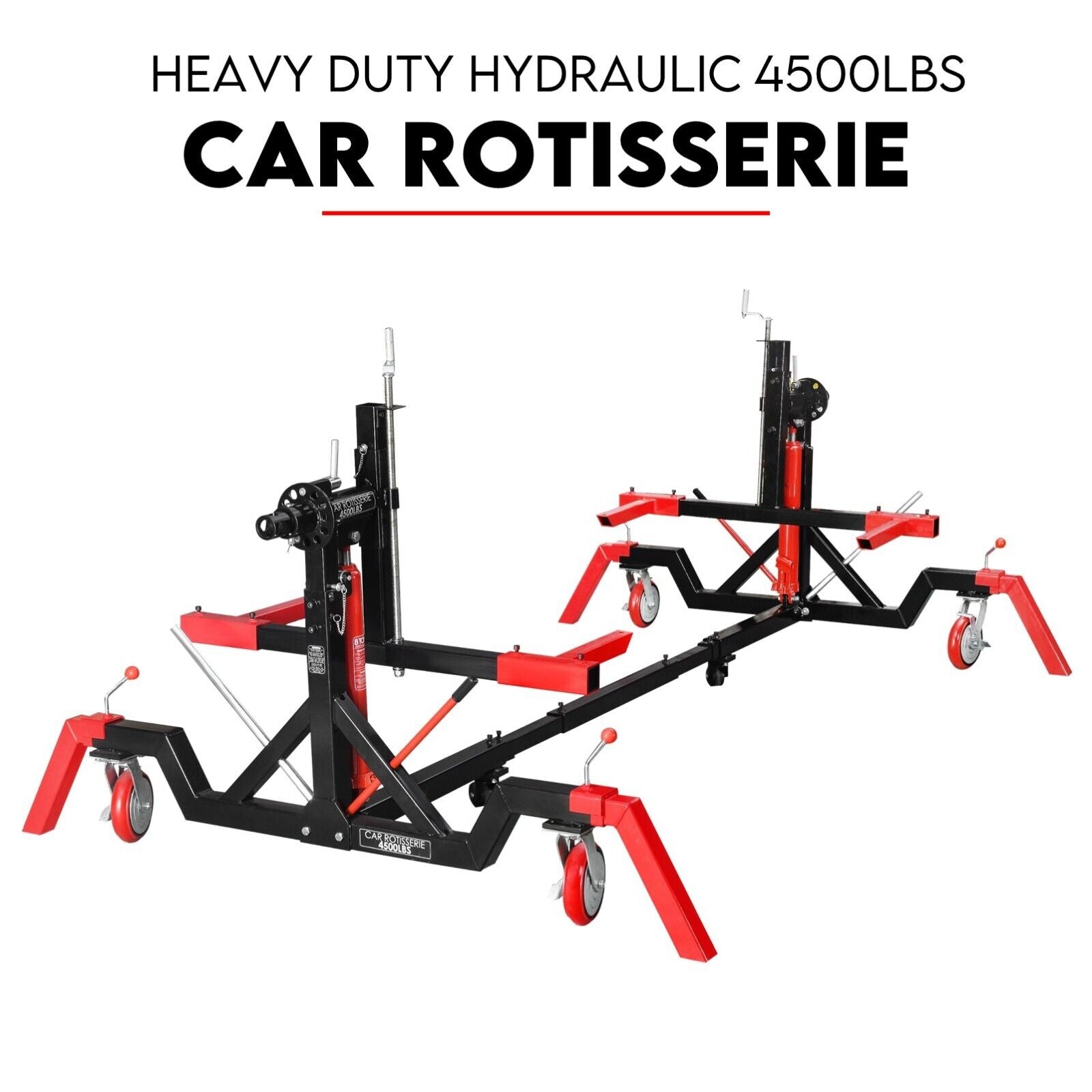 Car Rotisserie Hydraulic Auto Body Frame Boat Repair Restoration 4500LBS-REMOTE