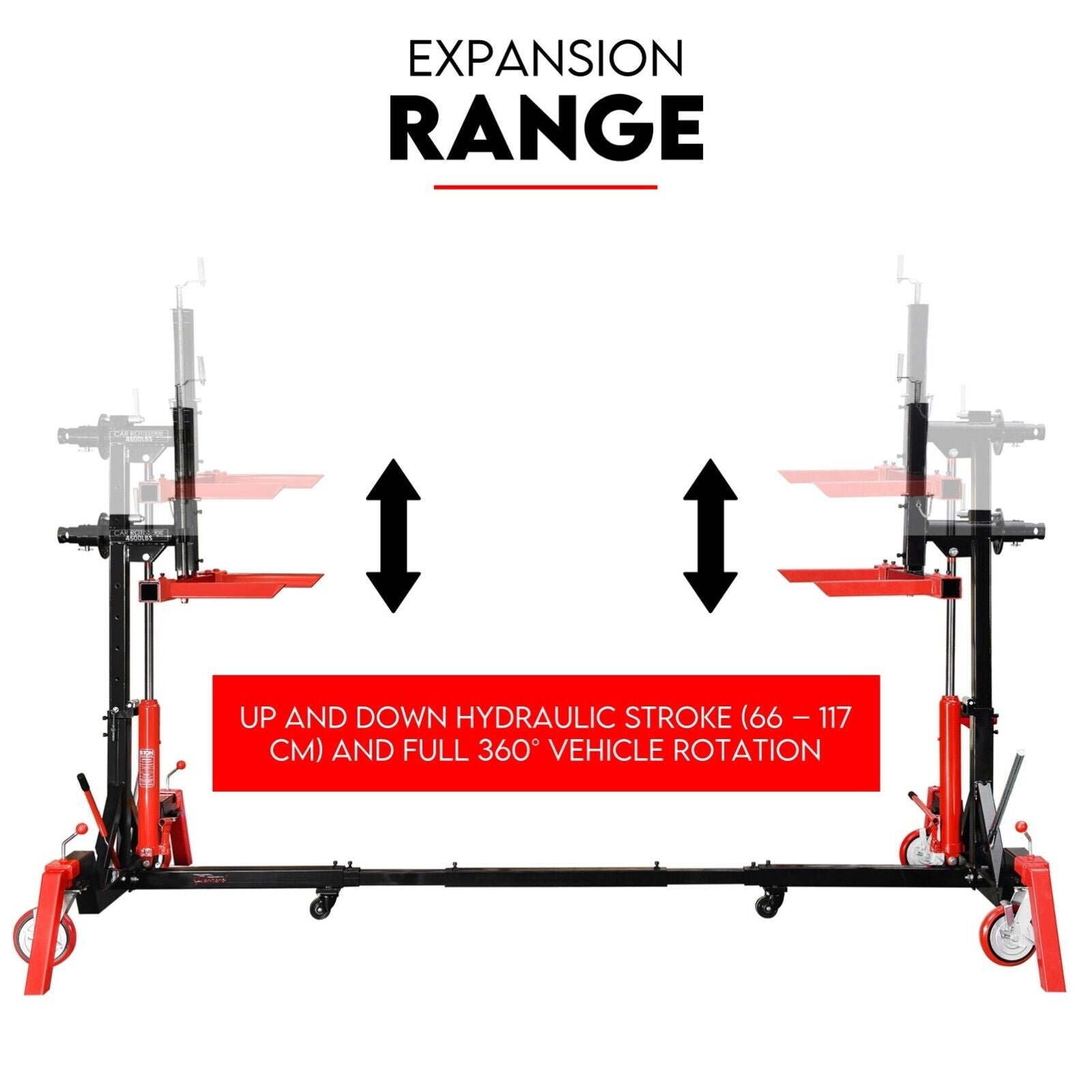 Car Rotisserie Hydraulic Auto Body Frame Boat Repair Restoration 4500LBS-REMOTE