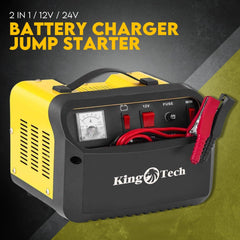 2IN1 Car Battery Charger Jump Starter 12V 24V 40A ATV Boat Tractor-REMOTE