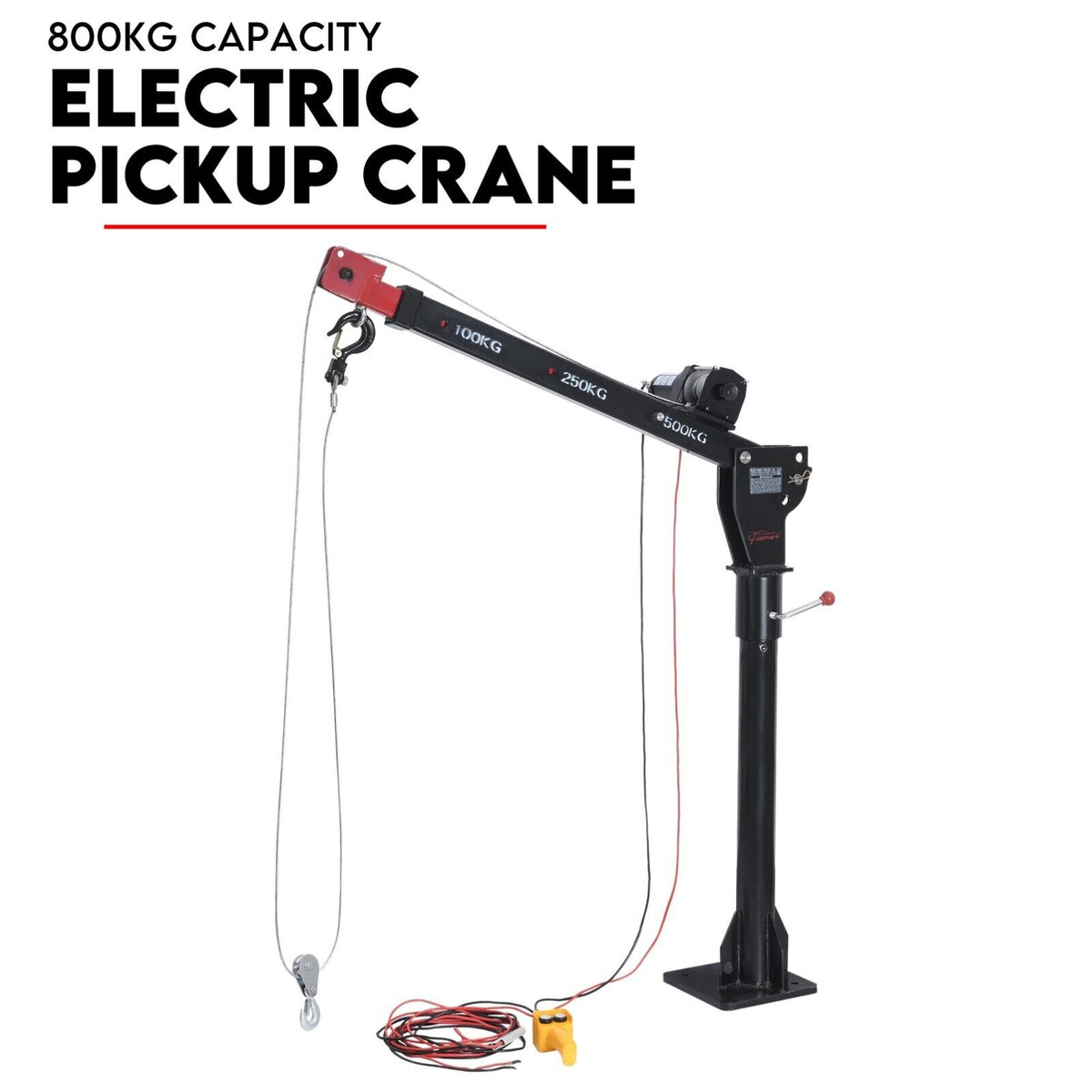 800kg Electric Hoist Winch Crane 12V Swivel Car Truck UTE Lift 360å¡ Pick Up-WA_Metro