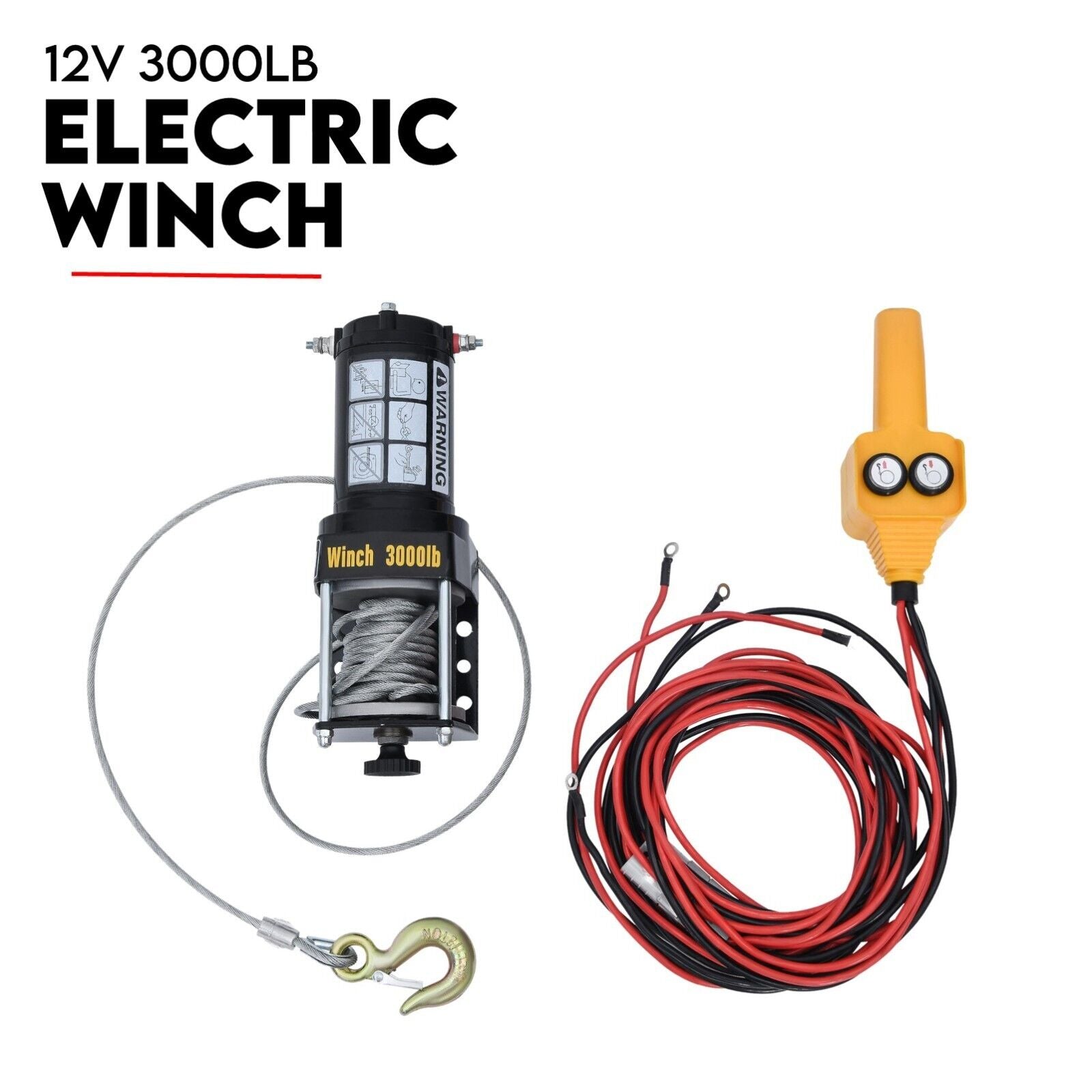 800kg Electric Hoist Winch Crane 12V Swivel Car Truck UTE Lift 360å¡ Pick Up-ACT