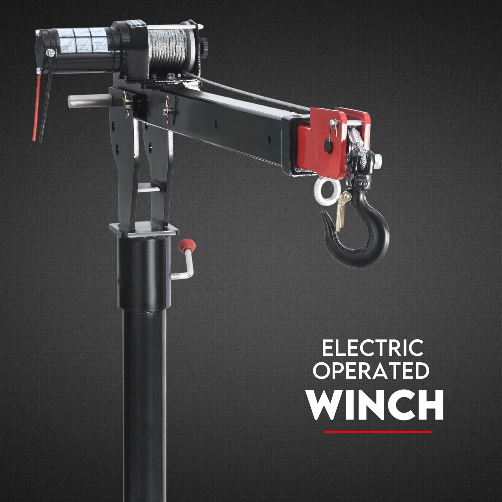 800kg Electric Hoist Winch Crane 12V Swivel Car Truck UTE Lift 360å¡ Pick Up-ACT