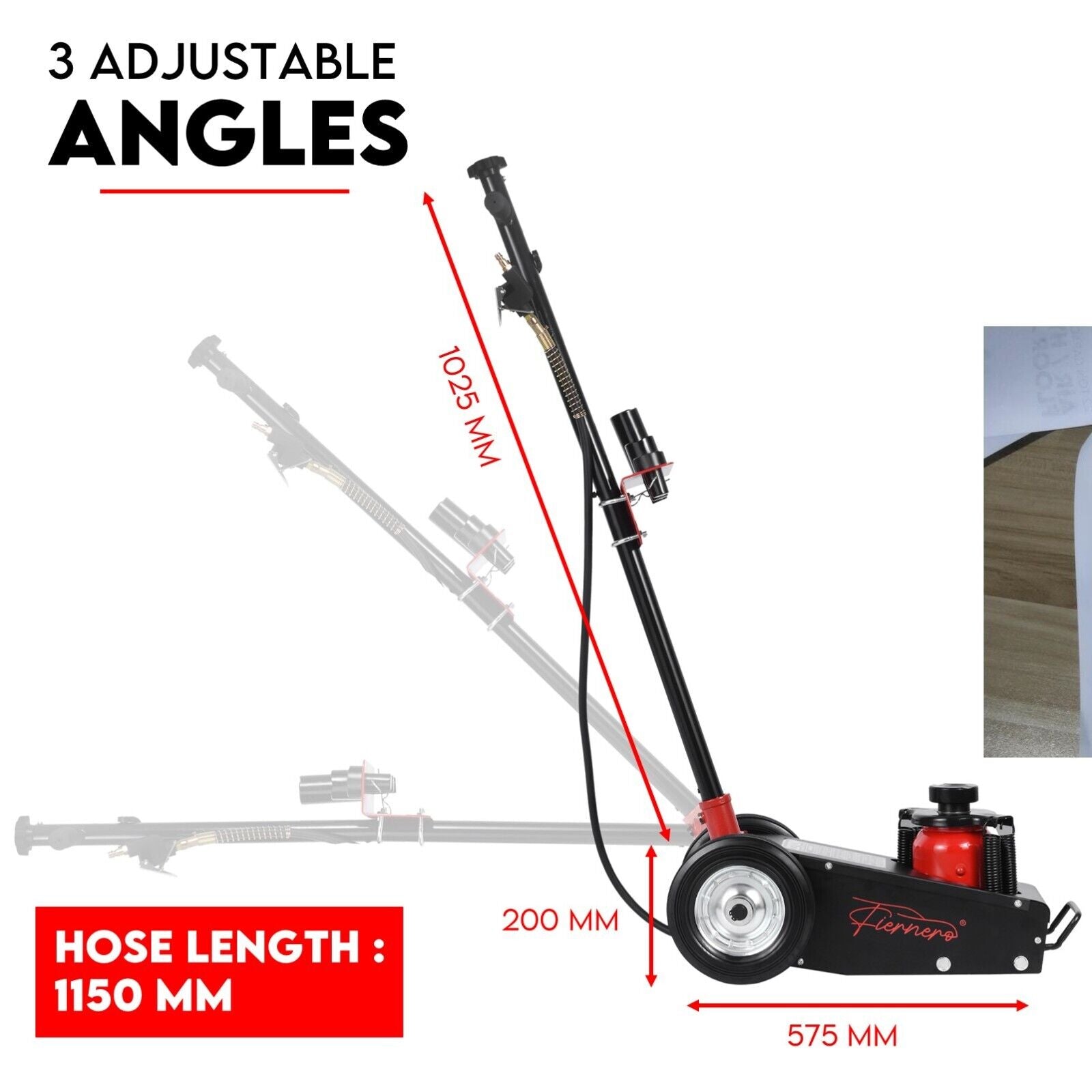 Low Profile 22 Ton Air Hydraulic Trolley Jack Floor Garage Truck Service Jack-WA_Rural