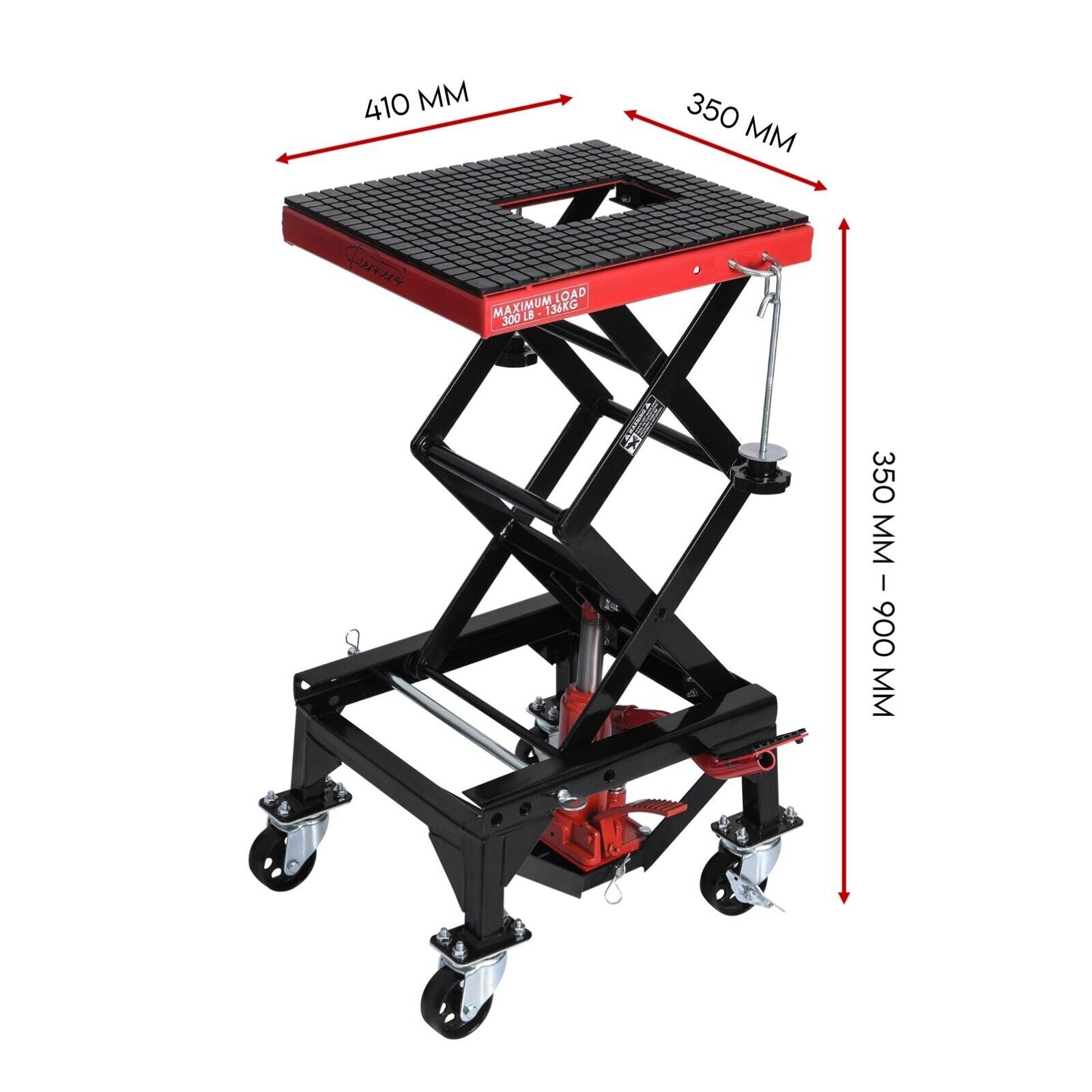 Motorcycle Scissor Lift Stand 135kg Hydraulic Motorbike Lifter Dirt Bike Jack-ACT