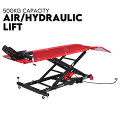 Motorcycle Lift 500kg Table Hydraulic Air Bike Jack Mechanic Stand Hoist Lifter-NSW_Rural