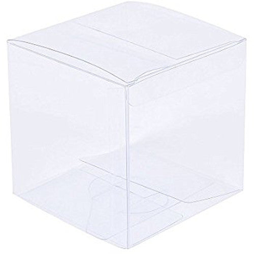 10 Pack of 9cm Sqaured Cube Gift Box -  Product Showcase Clear Plastic Shop Display Storage Packaging Box