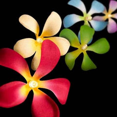 1 Set of 20 LED Tropical Bright Colous Frangipani Flower Battery String Lights Christmas Gift Home Wedding Party